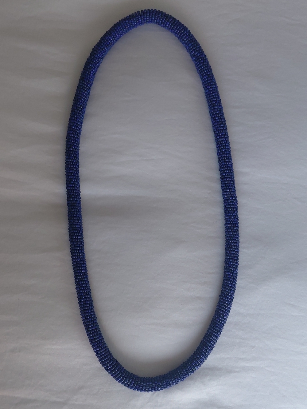 Beaded Blue Women’s Necklace - Classic Rope Style